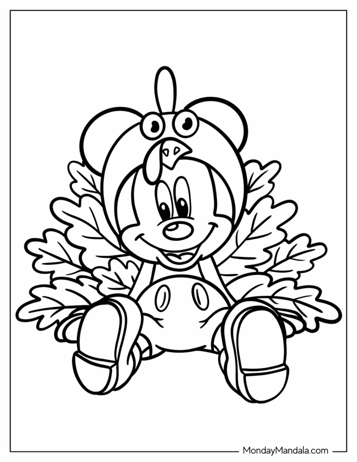 28 disney thanksgiving coloring pages (free printables)